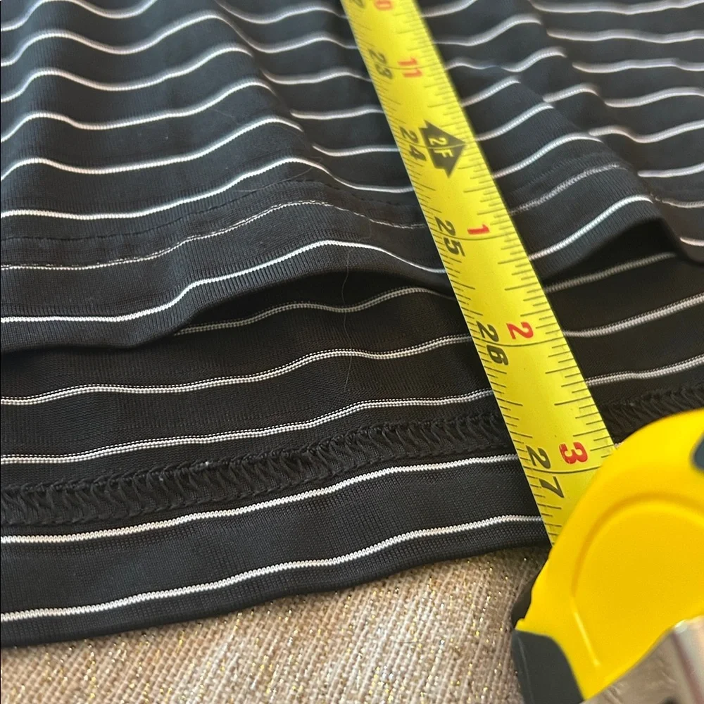 Adidas Clima Cool Golf Polo New Condition Shoulder Stripes Black and White